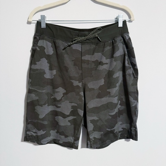 Lululemon - Camouflage Print Drawstring Shorts - Picture 1 of 5